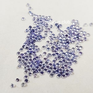 Natural Tanzanite 1mm Round Faceted cut AAA Quality- Loose Top quality Tanzanite