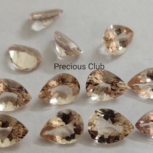 Natural Peach Color 5x7mm Morganite Pear Faceted AAA Quality- Loose Morganite top quality