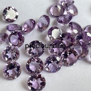 Natural Pink Amethyst Round 7mm Faceted - Loose Amethyst AAA Top Quality