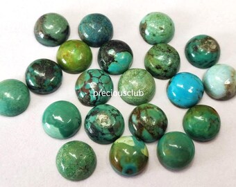 Natural Tibetan Turquoise Round Cabochon 2mm To 8mm  AAA Quality  - Loose Tibetan Turquoise Round