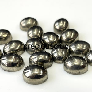 Natural Super Top Quality  Pyrite 9x11mm Oval Cabochon AAA Quality
