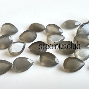 Natural Grey Moonstone  4x6mm to 8x12mm Pear Faceted  AAA Quality- Grey Moonstone Pear Faceted