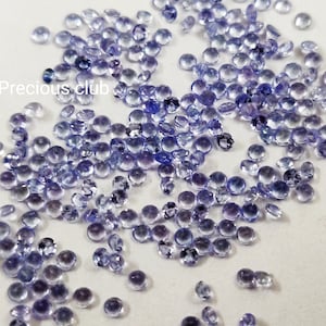 Natural Tanzanite 1.50mm Round Faceted cut AAA Quality- Loose Top quality Tanzanite