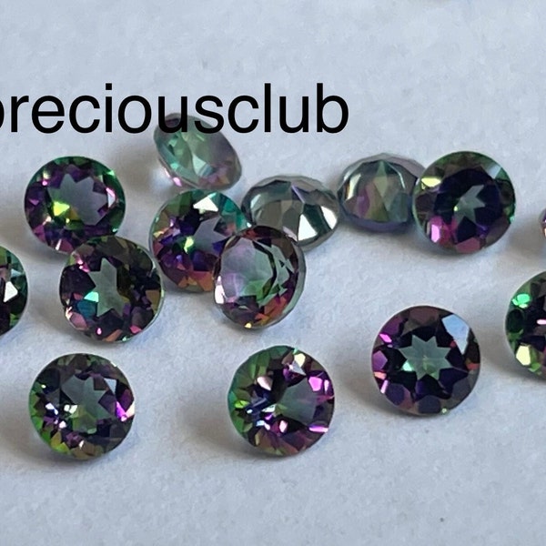 Natural 3mm Mystic Topaz Round Faceted AAA Quality - Top mystic Topaz Round Faceted