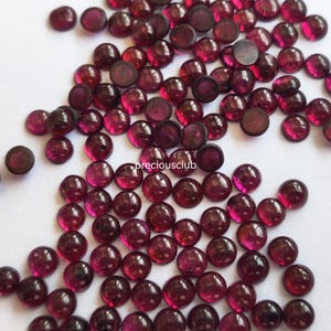 Natural Pink Rhodolite Garnet 3mm Round Cabochon  - Loose Garnet AAA  Quality