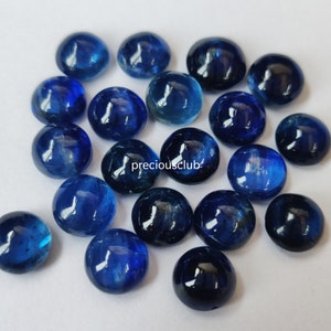 Natural Blue Kyanite 8mm Round Cabochon AAA Quality - Loose Kyanite Cabochon AAA Quality