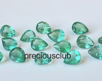 Natürliche sambische grüne Farbe Smaragd Pear facettiert 3 x 5 mm Superb Luster AAA QUALITY