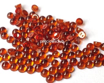 Natural Hessonite orange Garnet Round Cabochon 4mm AAA Quality -loose Hessonite orange Garnet