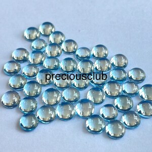 Natural Sky Blue Topaz Round 9mm Cabochon - Loose topaz AAA High Quality