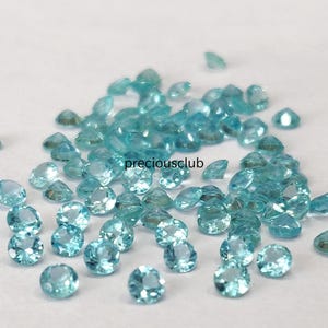 Natural Paraiba Color Apatite 2mm Round Faceted AAA Quality- Loose Apatite AAA Quality