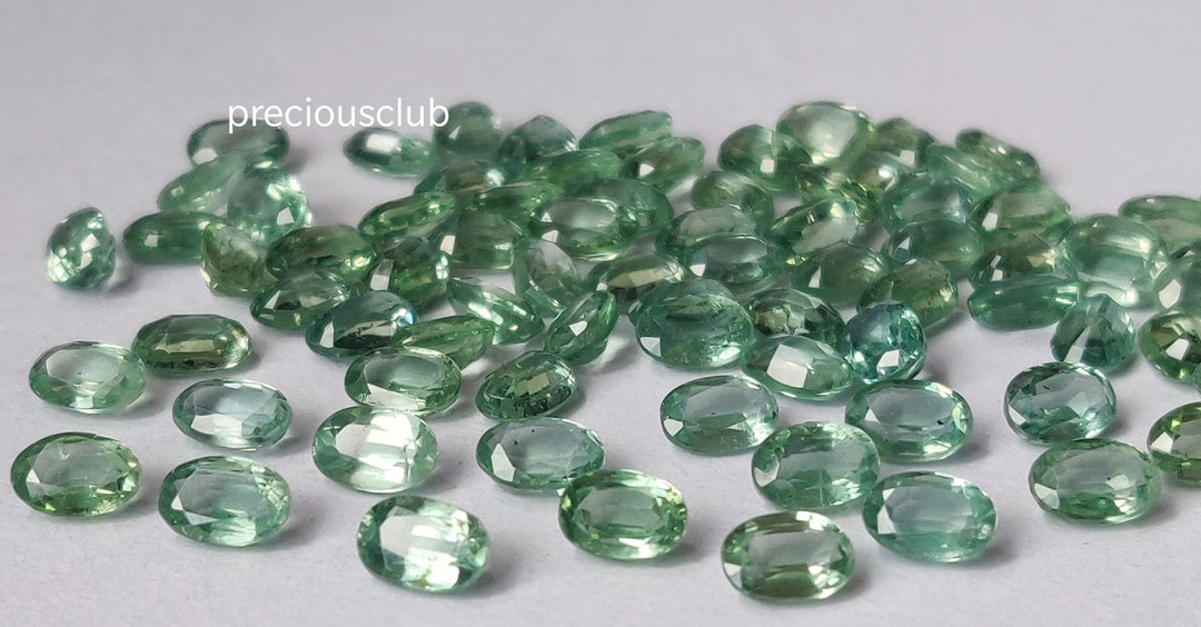 Natural Rare Mint Green Kyanite Oval 4x6mm Faceted Good Etsy