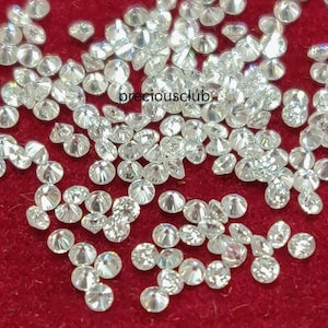 Sparkling E-F White Moissanite 1.10mm Round Cut Stone - VS Clarity, Brilliant Shine