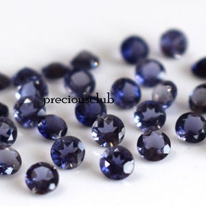 Natural 4mm Iolite Round Faceted AAA Quality -Fine AAA Iolite Round Faceted