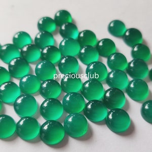 Natural Green Onyx 13mm Round Cabochon - Loose Green Onyx AAA Quality