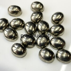 Natural Super Top Quality Pyrite 6x8mm Oval Cabochon AAA Quality