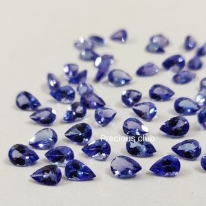 Natural Tanzanite 4x6mm Pear Faceted cut AAA Quality- Loose Top quality Tanzanite