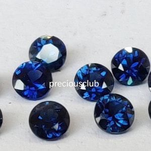 Natural Only Heated Blue Sapphire 3mm Round Brilliant Faceted cut AAA QUALITY