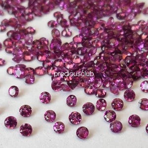Natural Pink Rhodolite Garnet Round cut 3mm Faceted -Loose Pink Rhodolite Garnet AAA Quality
