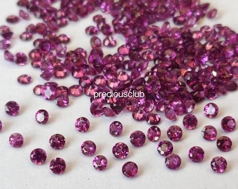 Natural Pink Rhodolite Garnet Round cut 3mm Faceted -Loose Pink Rhodolite Garnet AAA Quality