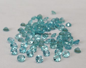 Natural Paraiba Color Apatite 2 mm Round Faceted AAA Quality- Loose Apatite AAA Quality