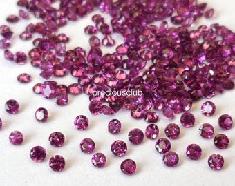 Natural Pink Rhodolite Garnet Round cut 3mm Faceted -Loose Pink Rhodolite Garnet AAA Quality