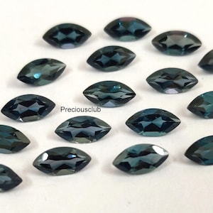 Natural London Blue Topaz Marquise Cut 3x6mm Faceted - Loose topaz AAA High Quality
