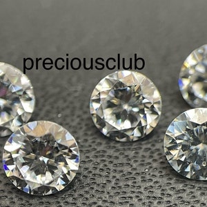 Sparkling E-F White Moissanite 5mm Round Brilliant Cut Stone - VS Clarity, Brilliant Shine