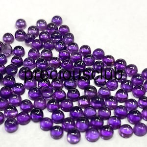 Natural Amethyst Round 3mm Cabochon - Loose Amethyst AAA Top Quality