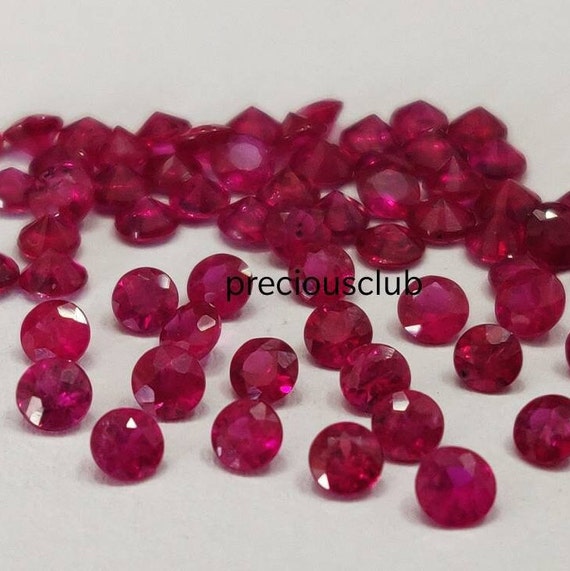 Buy Natural Wholesale Ruby Round Brilliant Cut AAA Quality 100