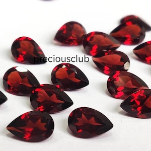 Natural RedGarnet Pear Faceted 5x7mm  - Loose Garnet AAA Top Quality