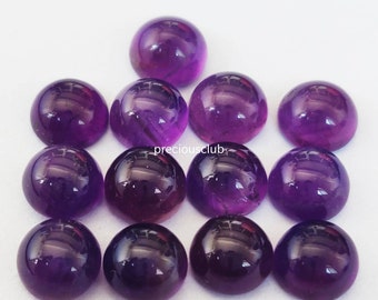 Natural Amethyst Round 10mm Cabochon - Loose Amethyst AAA Top Quality