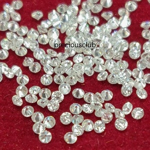 Sparkling E-F White Moissanite 1.25mm Round Cut Stone - VS Clarity, Brilliant Shine