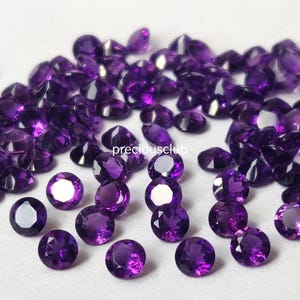 Natürlicher Amethyst Rund 4 mm facettiert - Lose Amethyst AAA Top Qualität