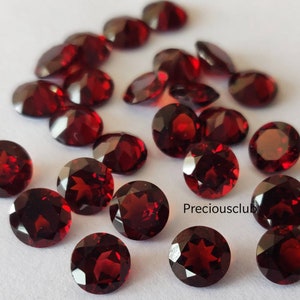 100 Pc Wholesale Lot Of Natural Garnet Round cut 1mm to 12 mm Faceted AAA Quality - lot of 100 pcs loose Garnet