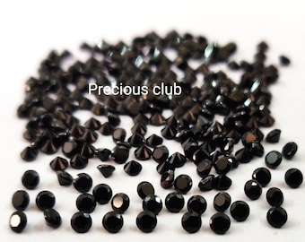 Natural Black Spinel 3mm Round Faceted cut AAA Quality - Loose Black Spinel AAA Quality