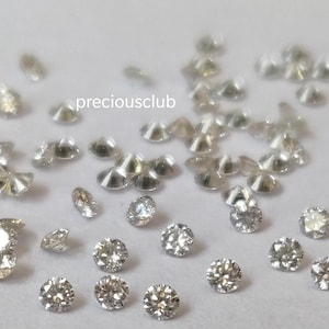 Natural Round white Diamond Brilliant Cut i-J Color Vs 1mm- loose i-j white Diamond