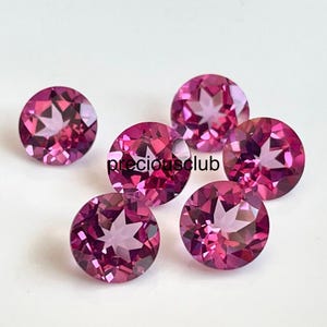 Natural 9mm Coated Pink Topaz Round Faceted AAA Quality - Good Pink Color Topaz Round Faceted