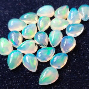 Natural Ethiopian Opal Pear 6x9mm Cabochon AAA Quality- Loose Ethiopian opal