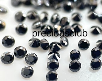 Premium Black 1mm Moissanite Round - VVS Purity Grade - Gorgeous Moissanite Gemstone