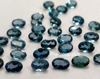 Natural London Blue Topaz Oval Cut 4x6mm Faceted - Loose topaz AAA High Quality