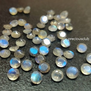 Natural Labradorite 3mm Round Faceted cut- Loose Labradorite AAA Quality