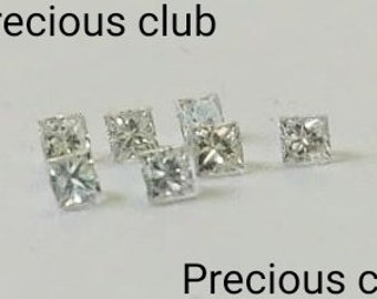 Natural Diamond E-F Color Square Princess Cut Vs 1.5mm Loose E-F Color Diamond