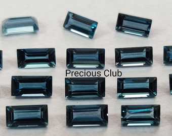 Natural London Blue Topaz Baguette 3x6 Faceted - Loose topaz AAA High Quality