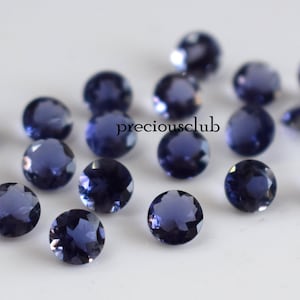 Natural 5mm Iolite Round Faceted AAA Quality -Fine AAA Iolite Round Faceted