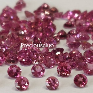 Natural Pink Tourmaline Round Faceted 4mm  Super top Quality AAA Quality - Loose Tourmaline Faceted