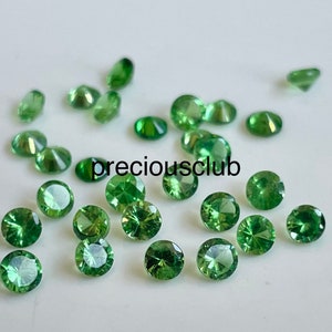 Natural Tsavorite Green Garnet Round 3mm Brilliant Faceted - AAA Quality loose Tsavorite Green Garnet