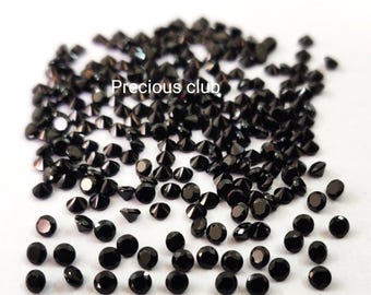 Natural Black Spinel 2.50mm Round Faceted cut AAA Quality - Loose Black Spinel AAA Quality