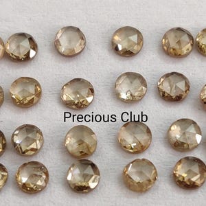 Natural brown Diamond 3mm rose cut aaa Quality- Loose Brown Diamond brilliant cut image 2