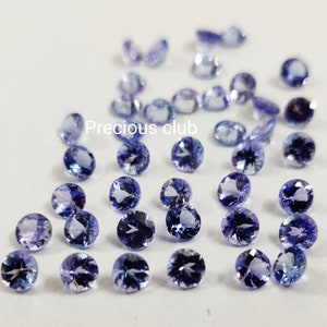 Natural Tanzanite 2.50mm Round Faceted cut AAA Quality- Loose Tanzanite