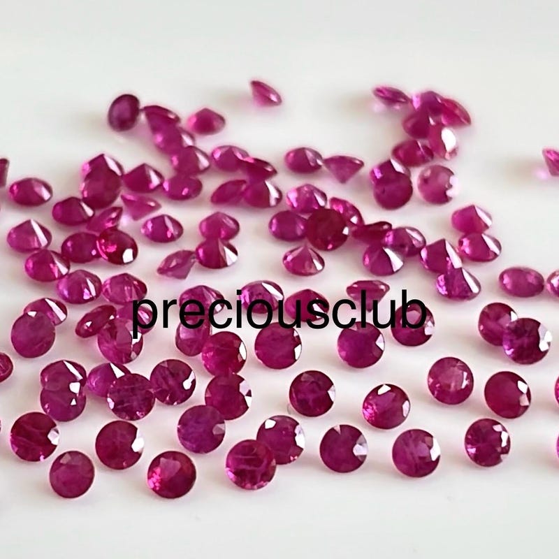 2mm Genuine Round Cut Ruby - Etsy